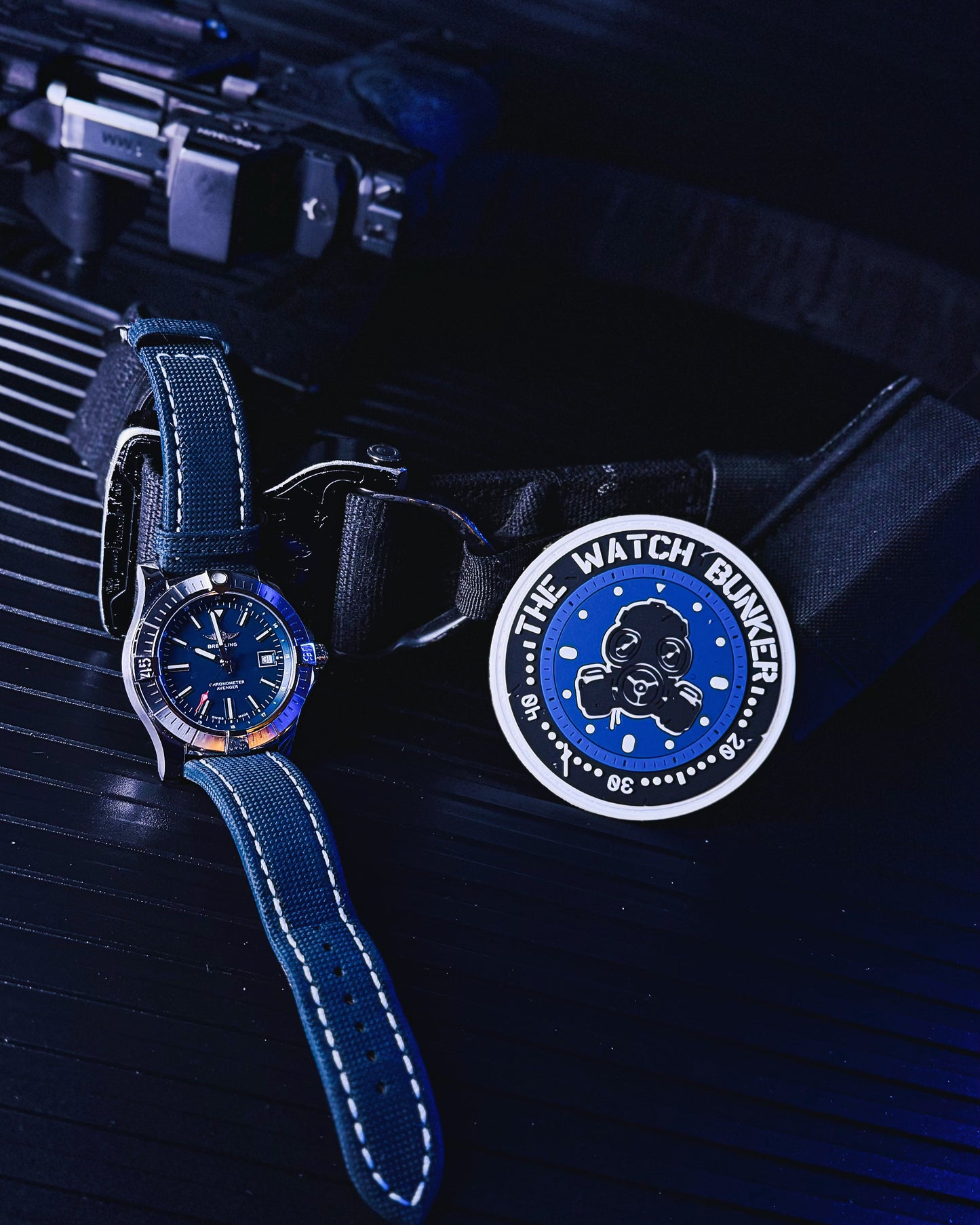 TWBC Blue PVC Velcro Patch